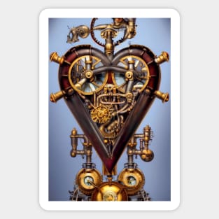 Steampunk mechanical heart Sticker